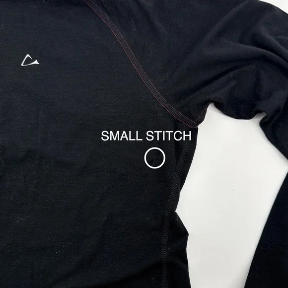 Paradox Merino Blend Quarter Zip Long Sleeve Thumbhole Shirt Base Layer XL Black - Picture 5 of 9